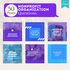 200 Nonprofit Organization Posts -  Social Media Templates