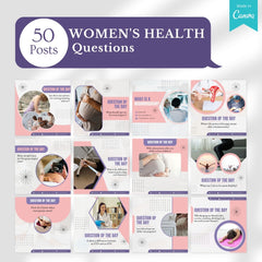 400 Women's Health  Posts - Social Media Templates