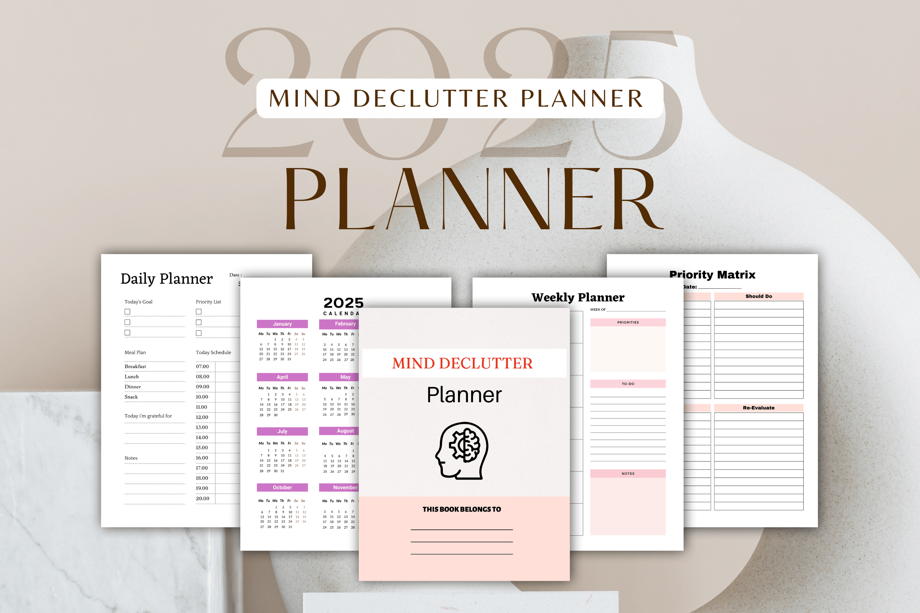 Mind Declutter Planner: 43 Pages