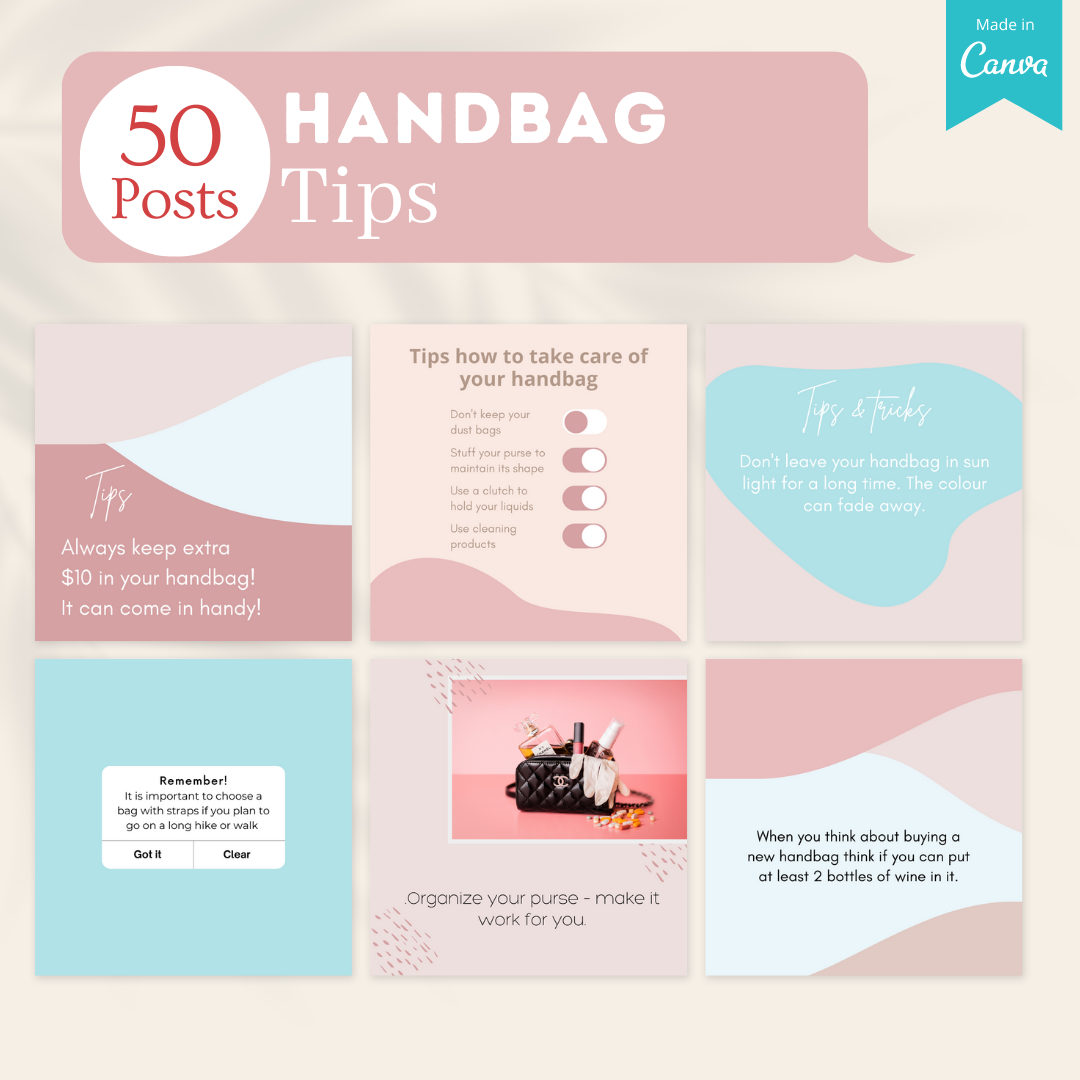 200 Handbag Posts - Social Media Templates