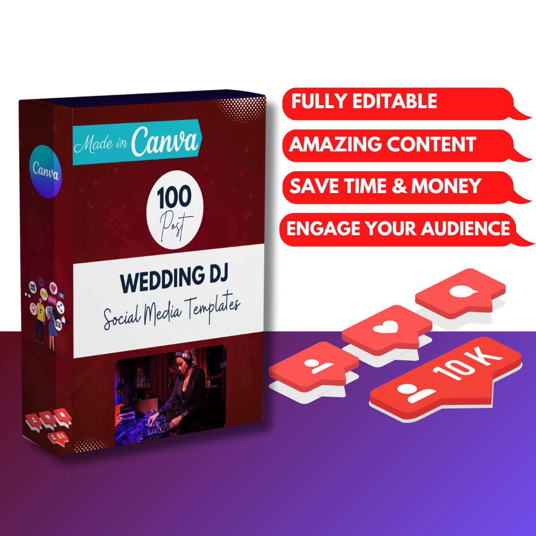 100 Wedding DJ Canva Templates