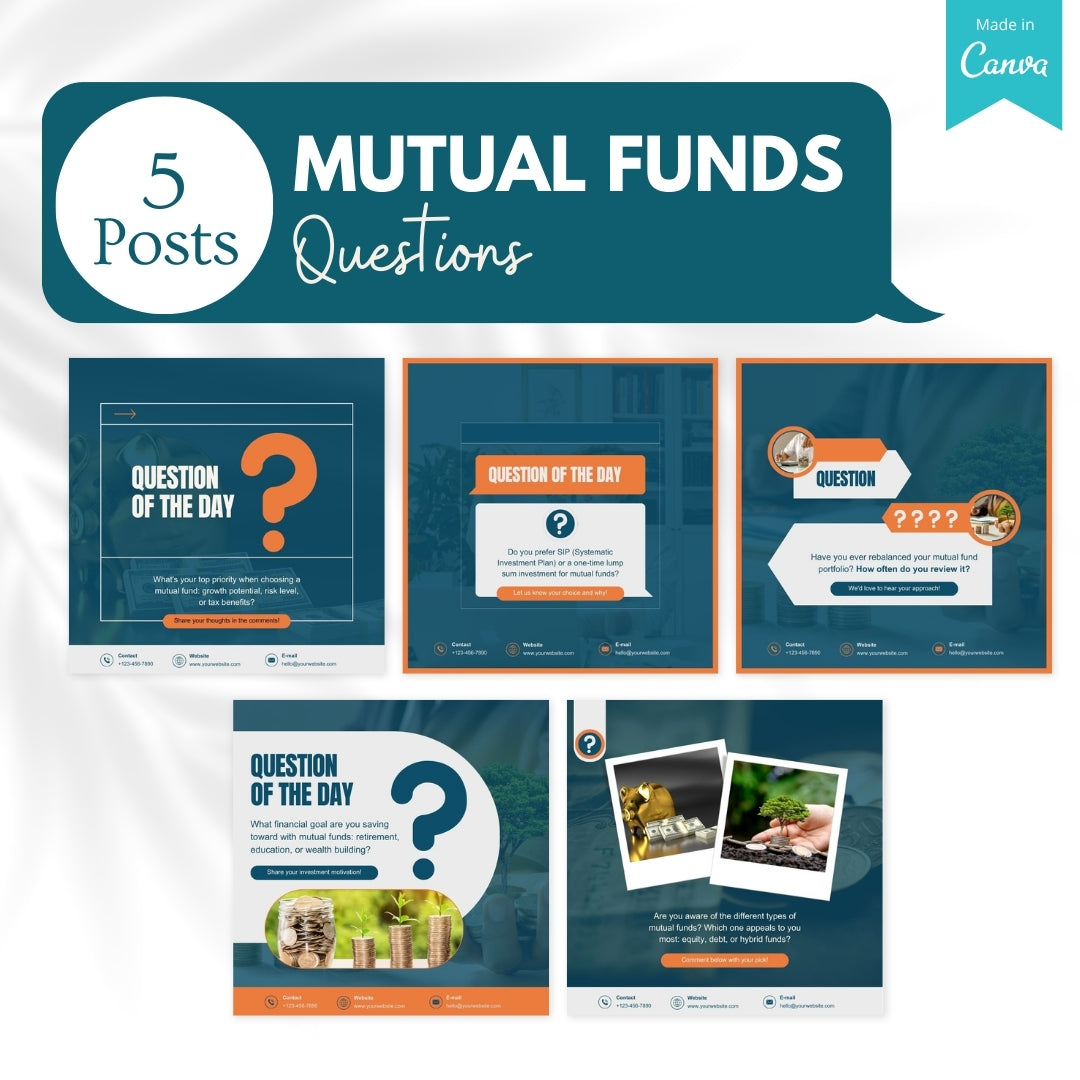 50 Mutual Funds Canva Templates