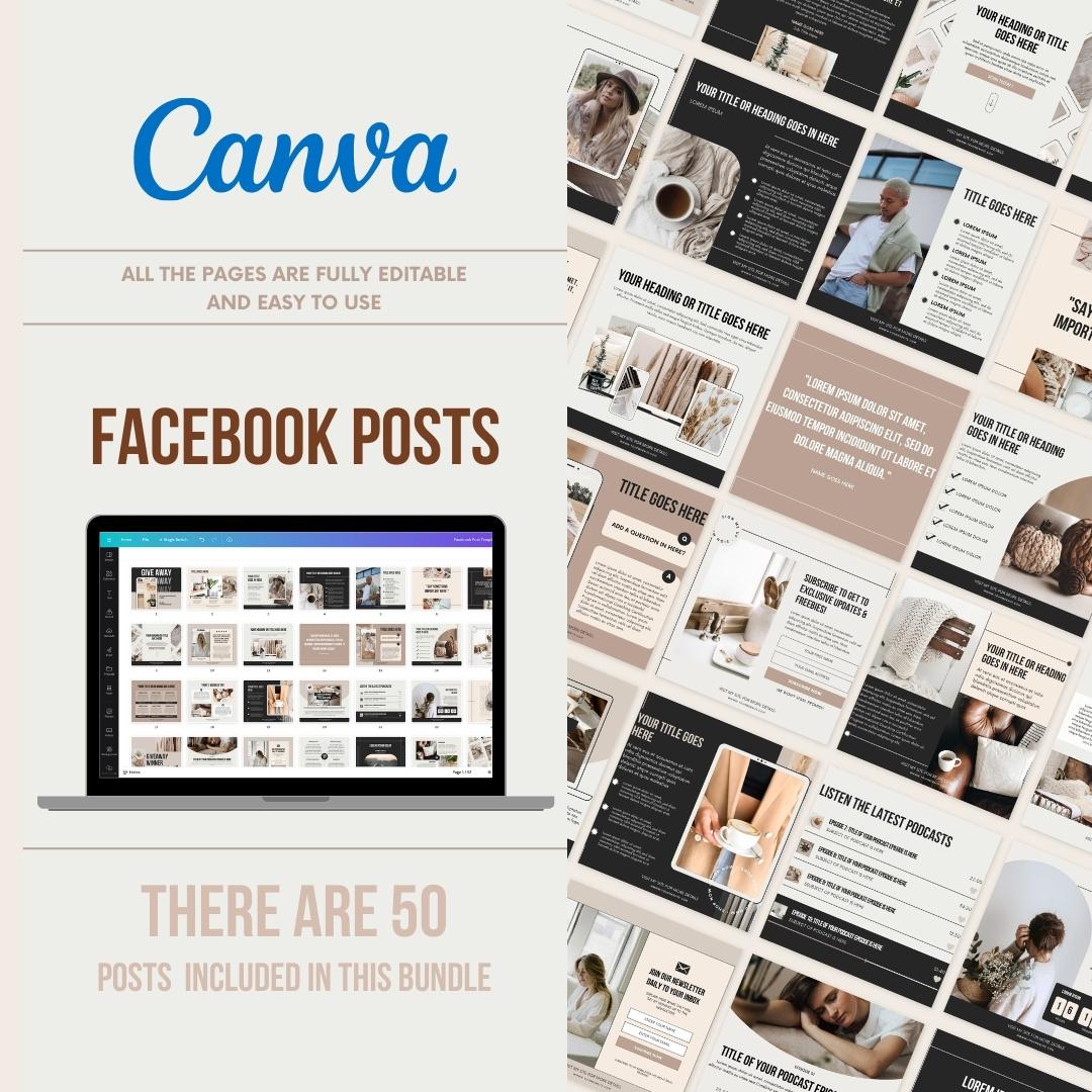 50 Facebook Post - Social Media Templates