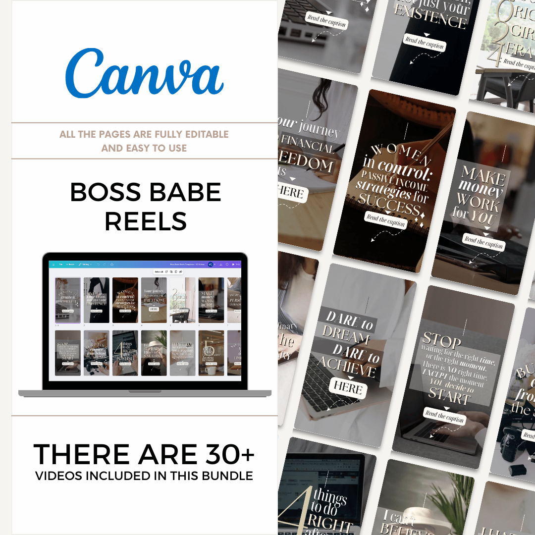 Boss Babe Reels Templates - 30 Videos