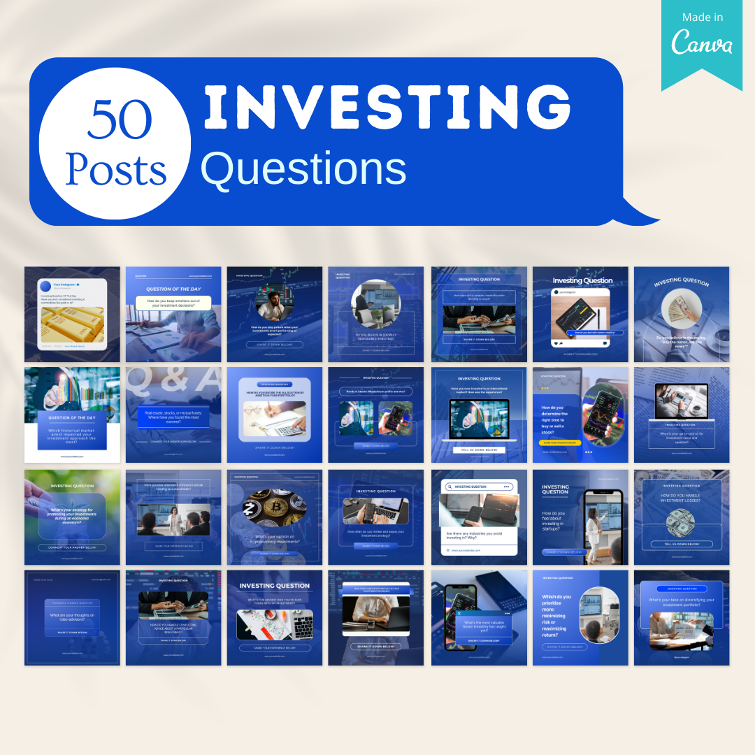 500 Investing Posts -  Social Media Templates