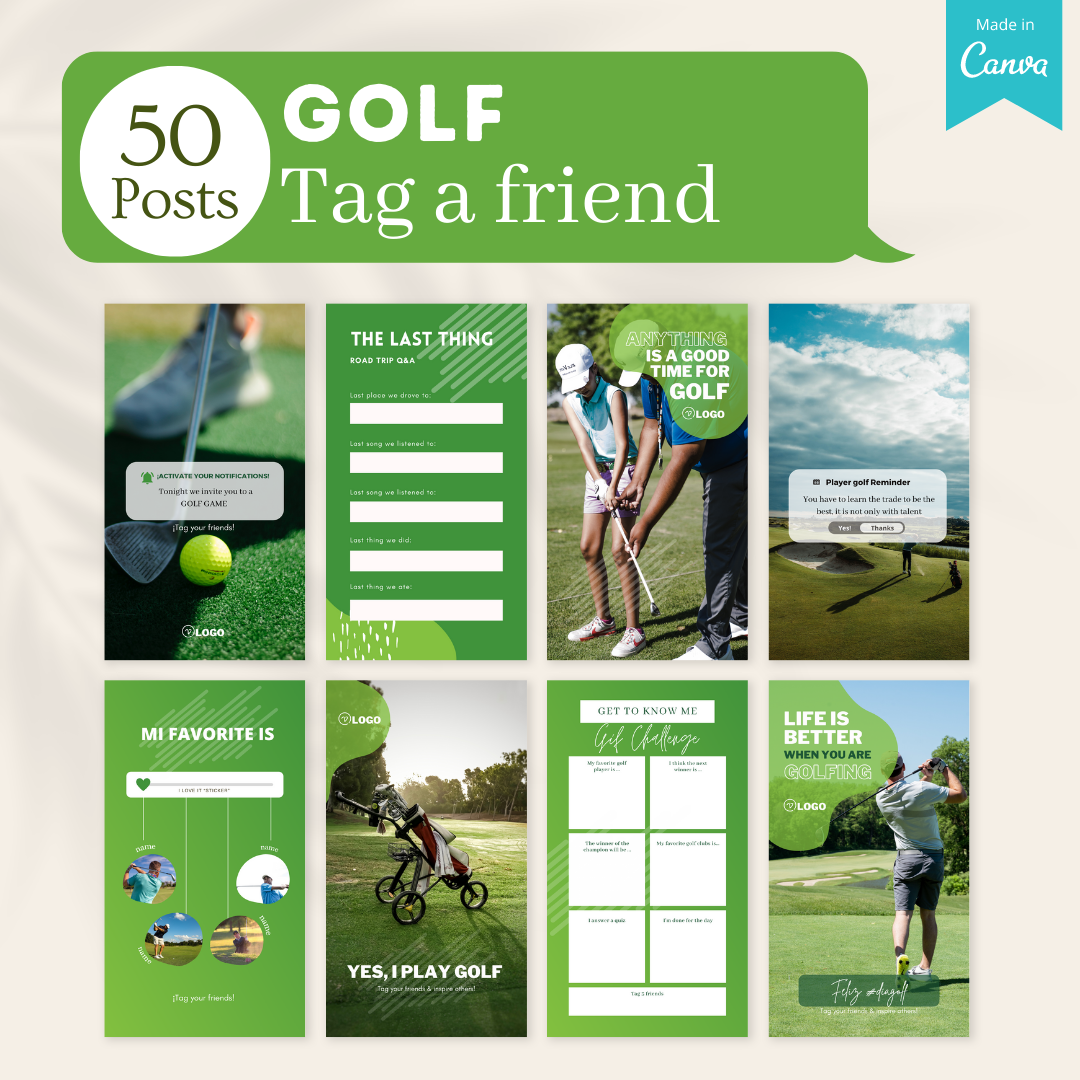 Golf Post Design 250 Golf Posts - Social Media Templates – Viralcontent.design