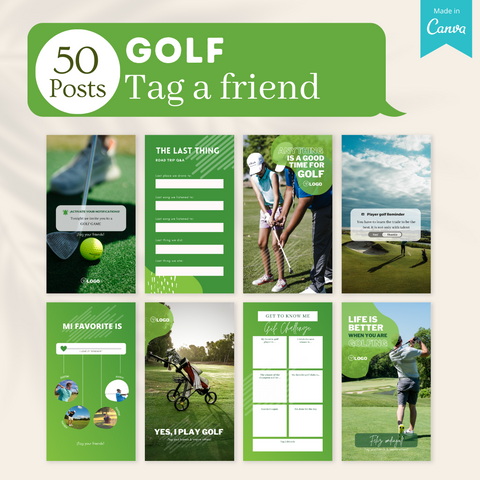 250 Golf Posts - Social Media Templates – Viralcontent.design