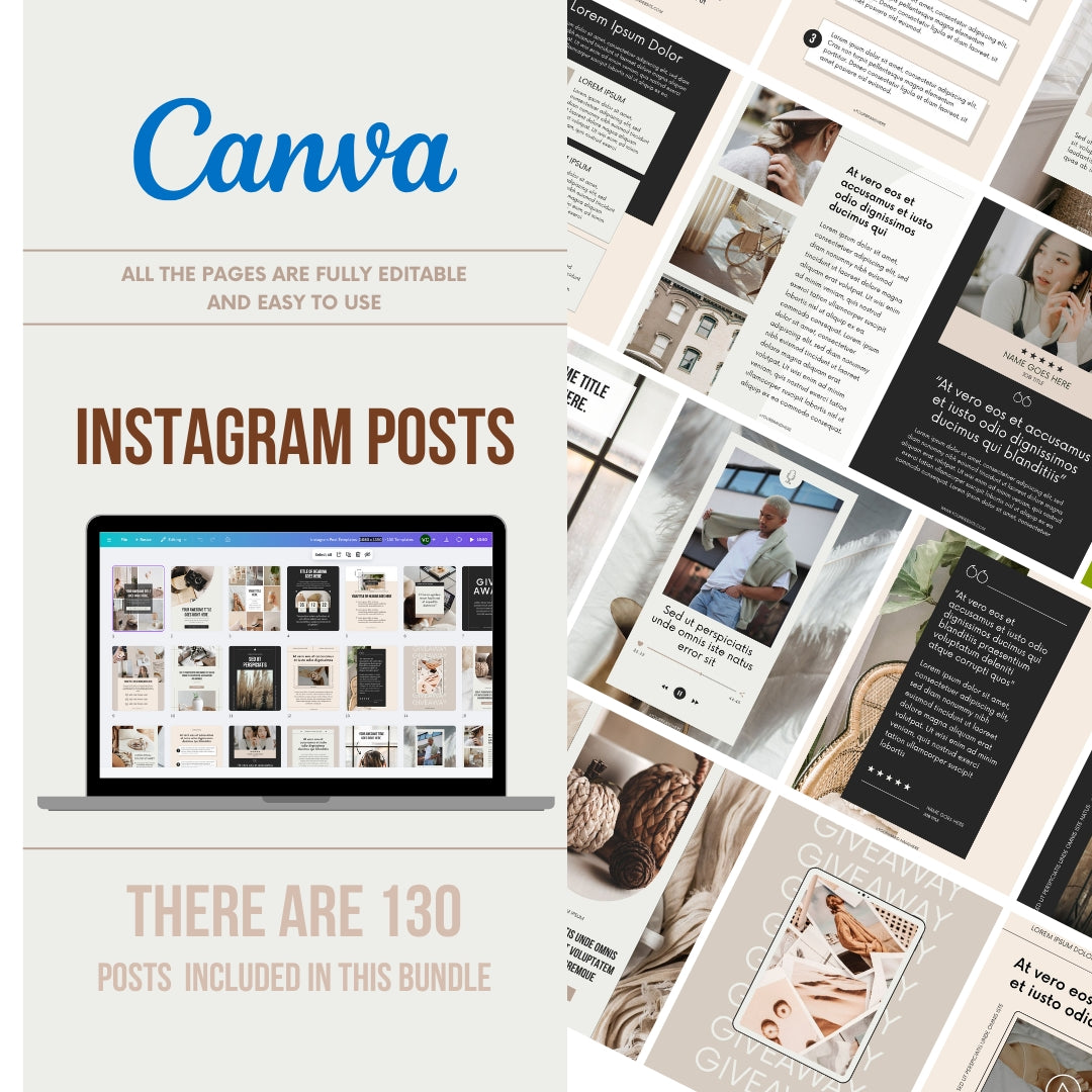 130 Instagram Post Canva Templates