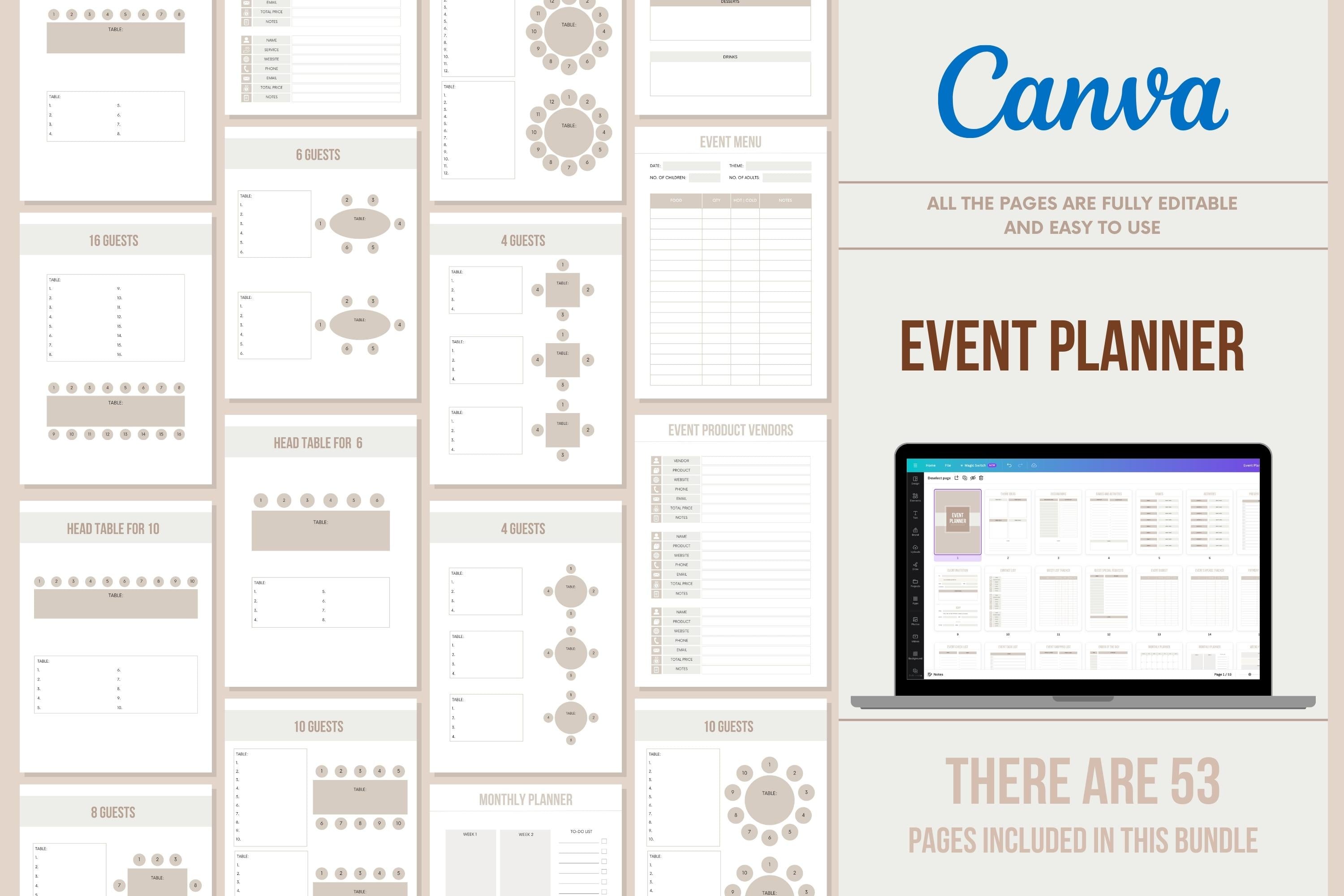 Event Planner - 53 Pages