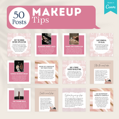 400 Makeup Posts - Social Media Canva Templates