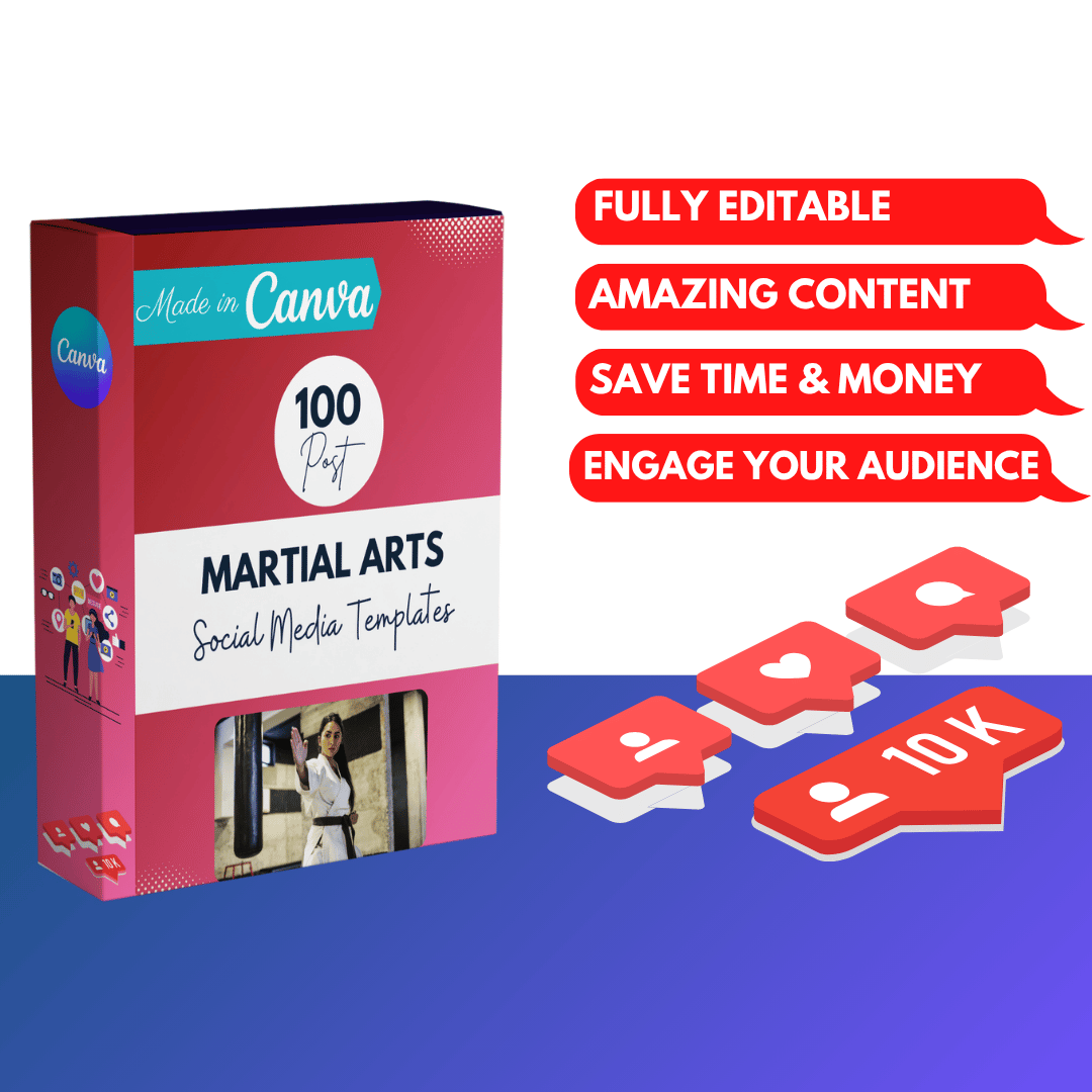 100 Martial Arts Canva Templates