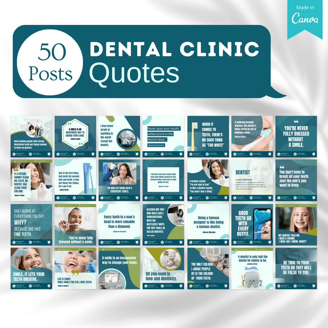 450 Dental Clinic Posts - Social Media Templates