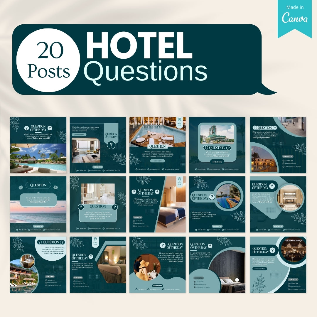 200 Hotel Canva Templates