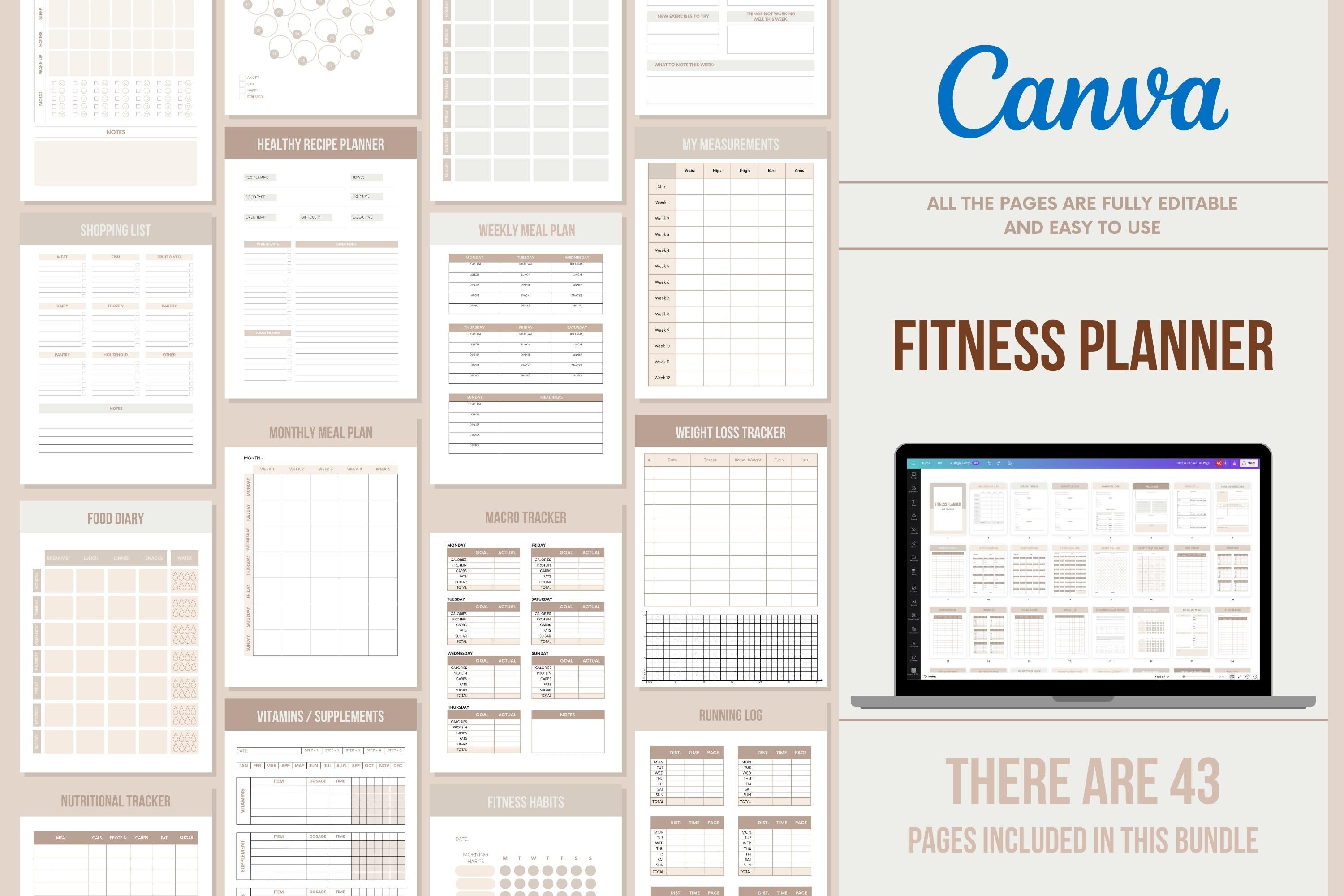 Fitness Planner - 43 Pages