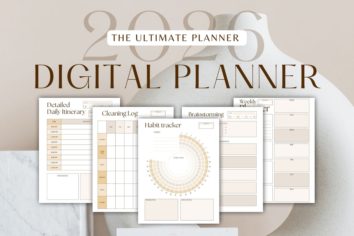 Digital Planner 2026 - 60 Pages