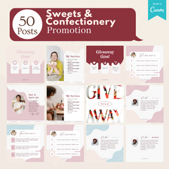 200 Sweets & Confectionery Posts - Social Media Templates