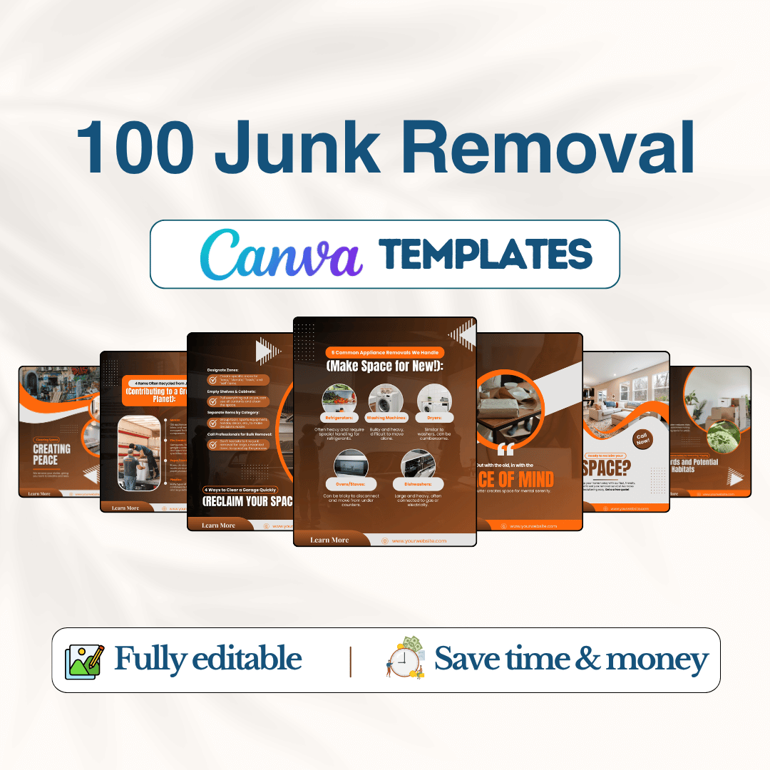 100 Junk Removal Canva Templates