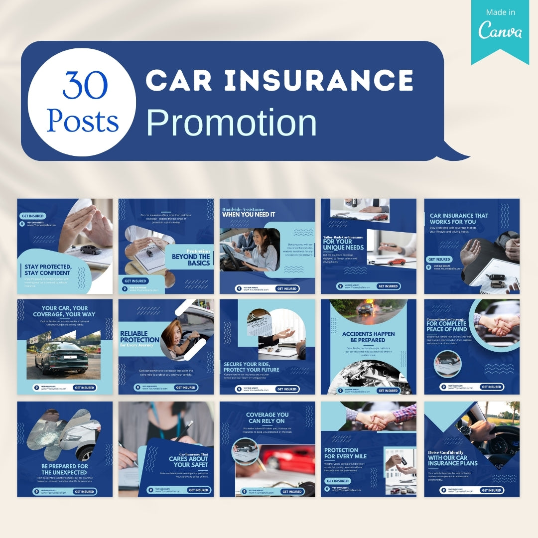 Car Insurances Templets 220 Car Insurance Canva Templates – Viralcontent.design