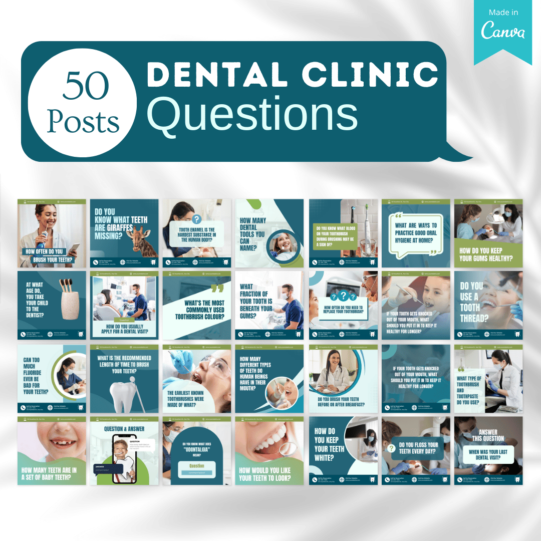 450 Dental Clinic Posts - Social Media Templates