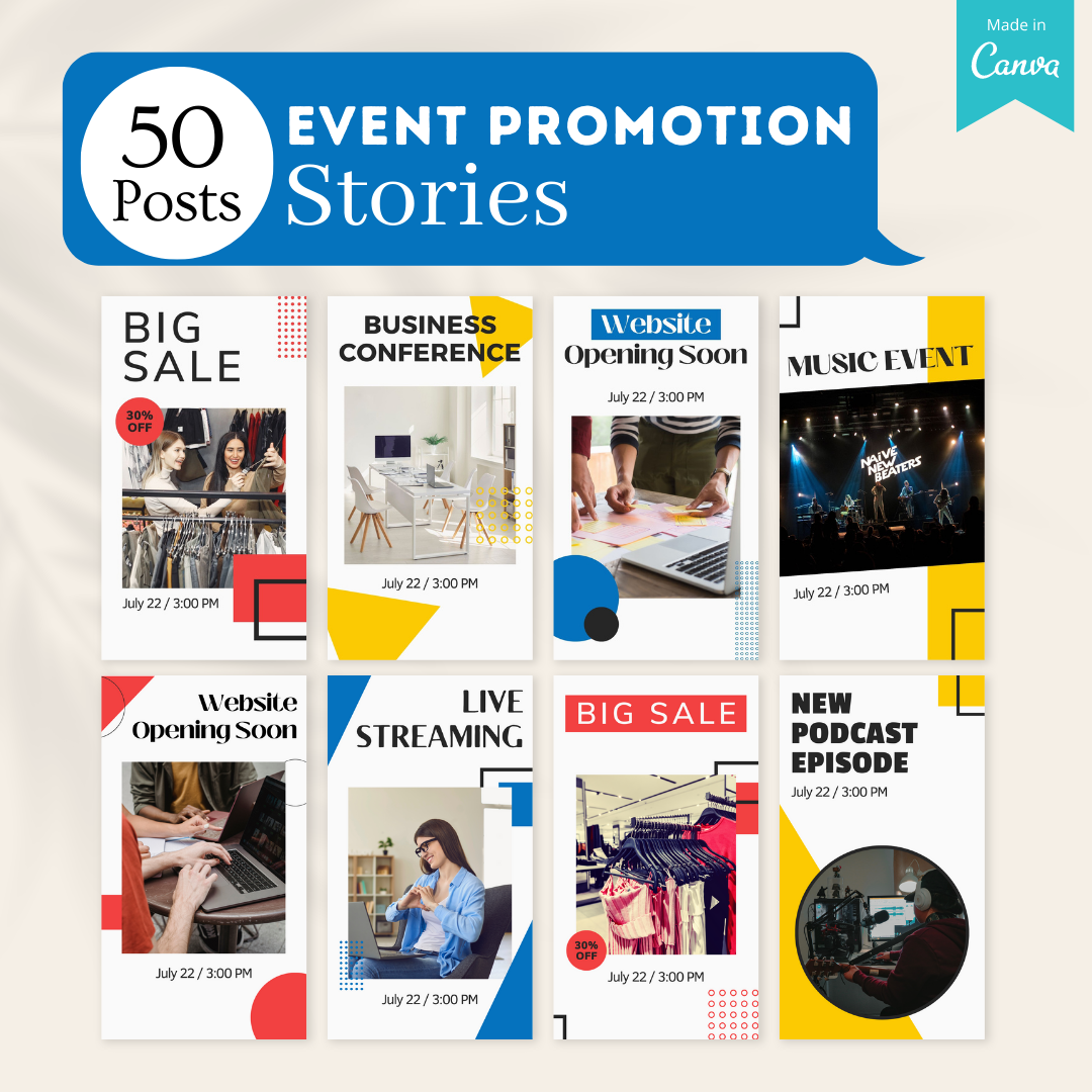 200 Event Promotion Posts - Social Media Templates – Viralcontent.design
