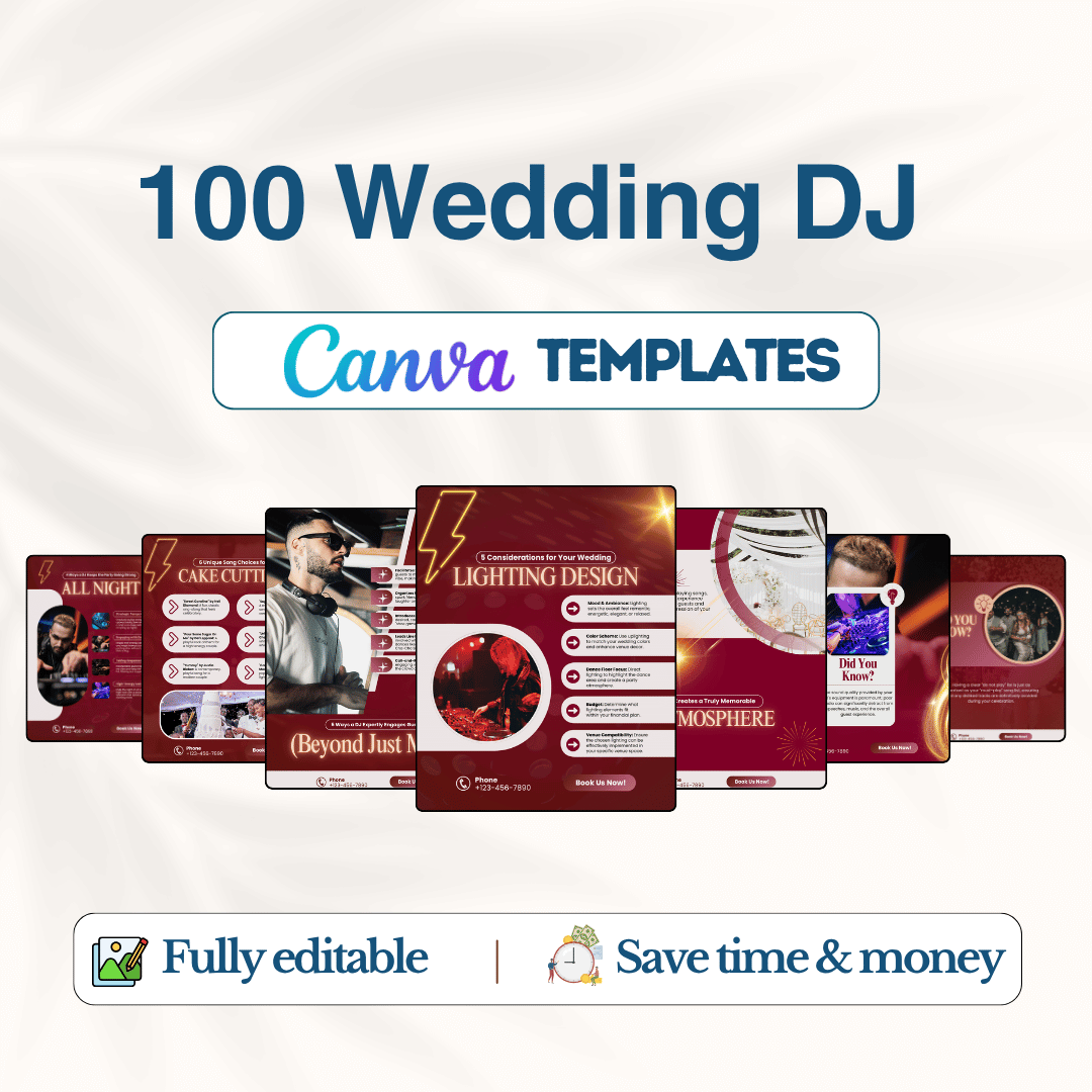 100 Wedding DJ Canva Templates