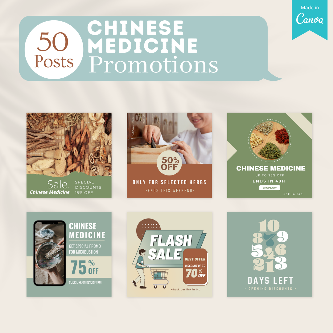 200 Chinese Medicine - Social Media Templates