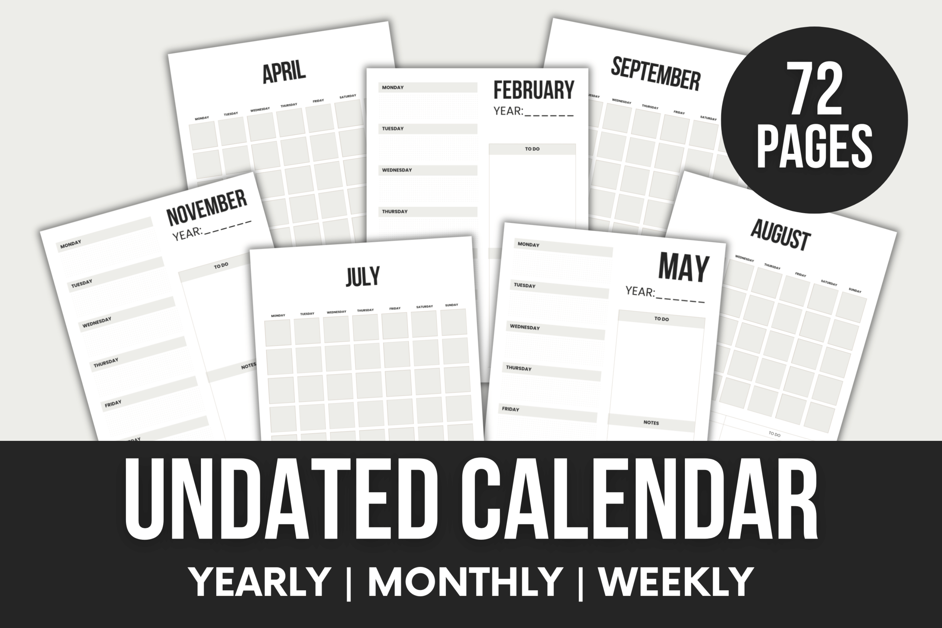 Ultimate Calendar Bundle: 2025-2027 + Undated