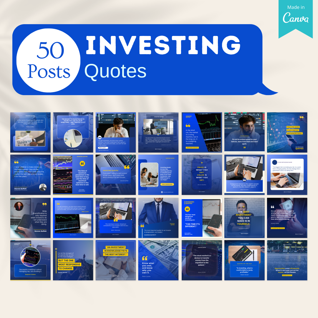 500 Investing Posts -  Social Media Templates