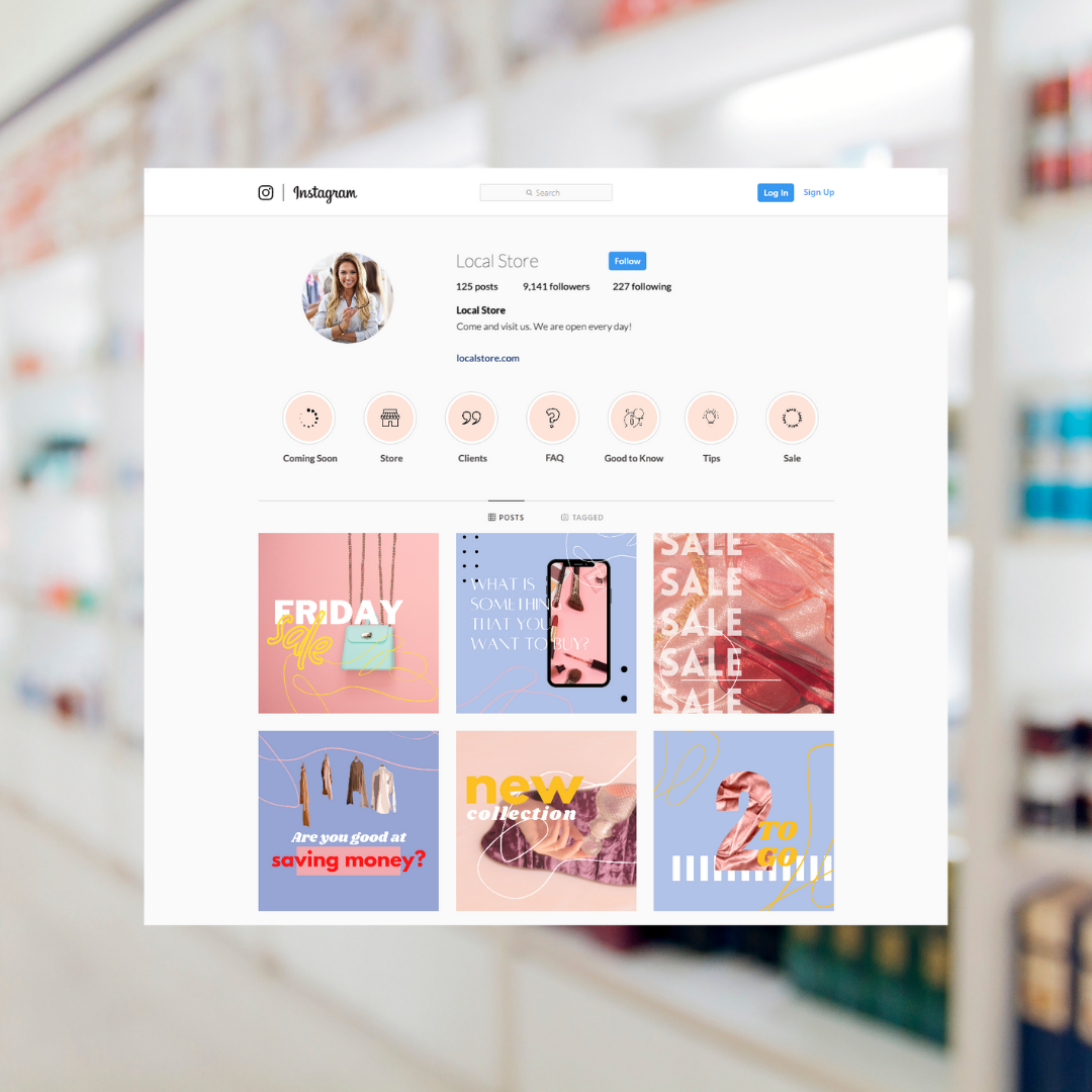 200 Local Store Owner Posts -  Social Media Templates