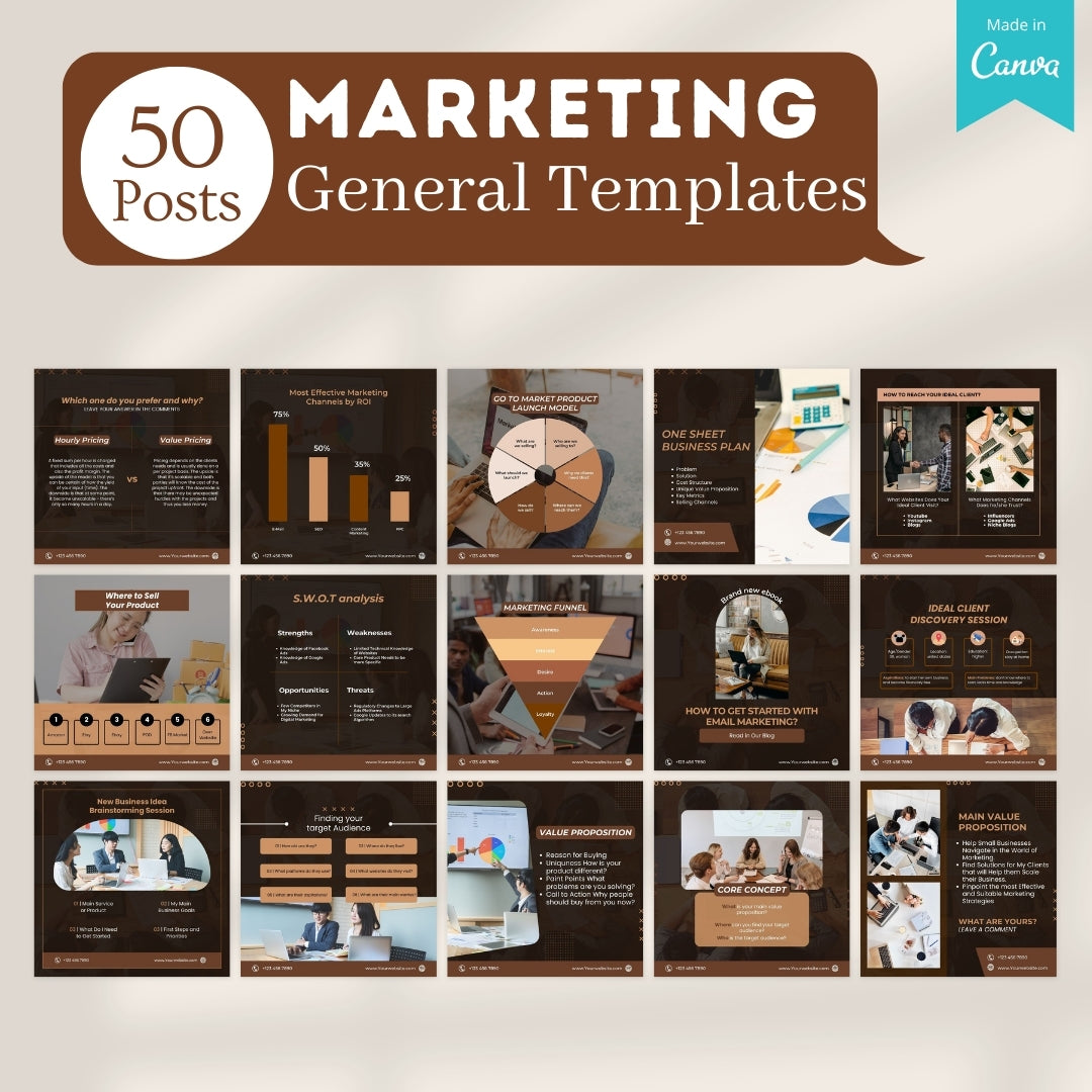 500 Marketing Agency Posts - Social Media Templates