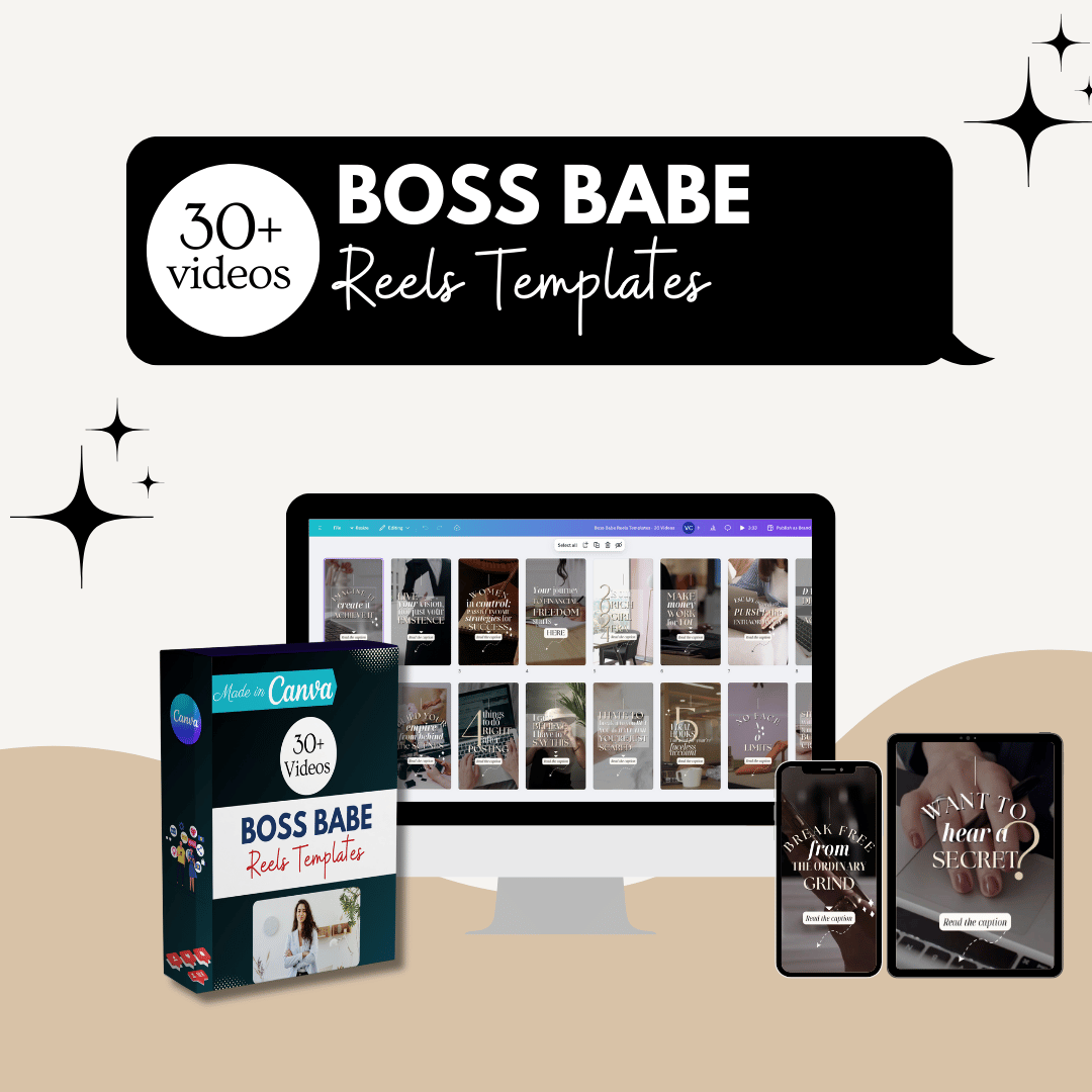 Boss Babe Reels Templates - 30 Videos