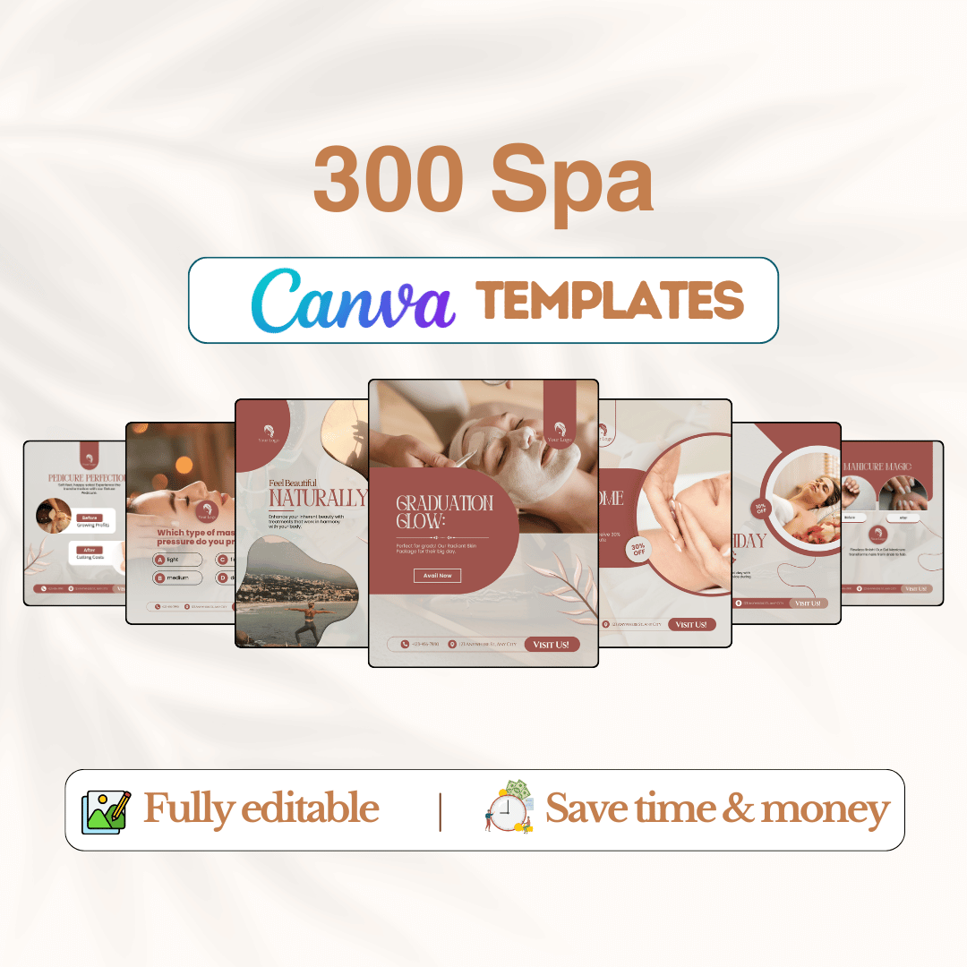 300 Spa Posts - Social Media Templates
