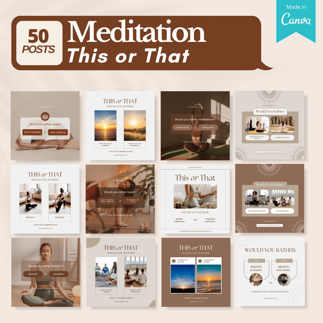 Meditation Bundle - Social Media Templates