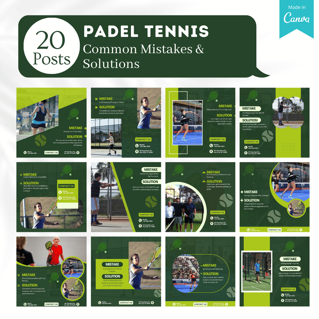 Padel Posts 220 Padel Tennis Posts - Social Media Posts – Viralcontent.design