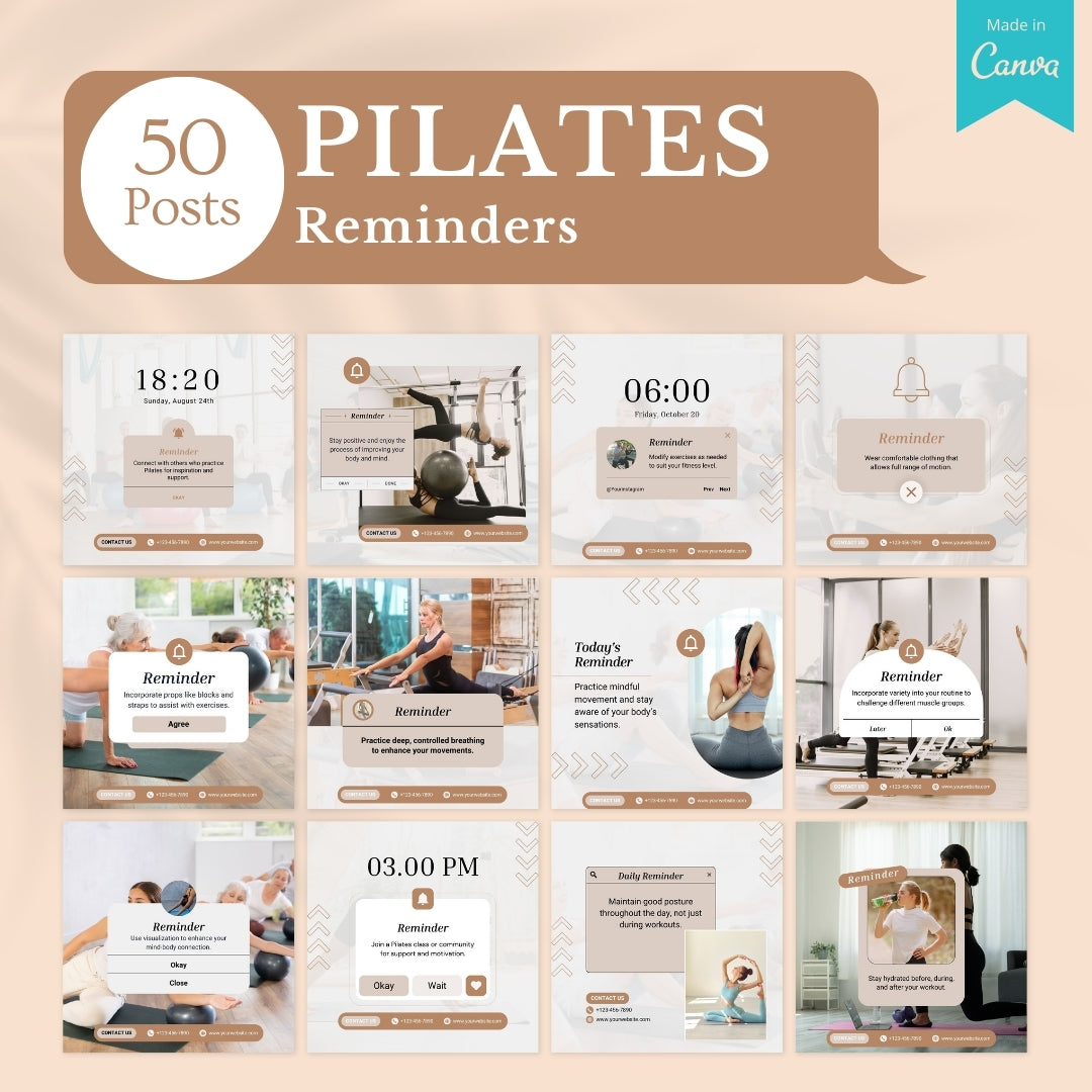 500 Pilates Post - Social Media Templates