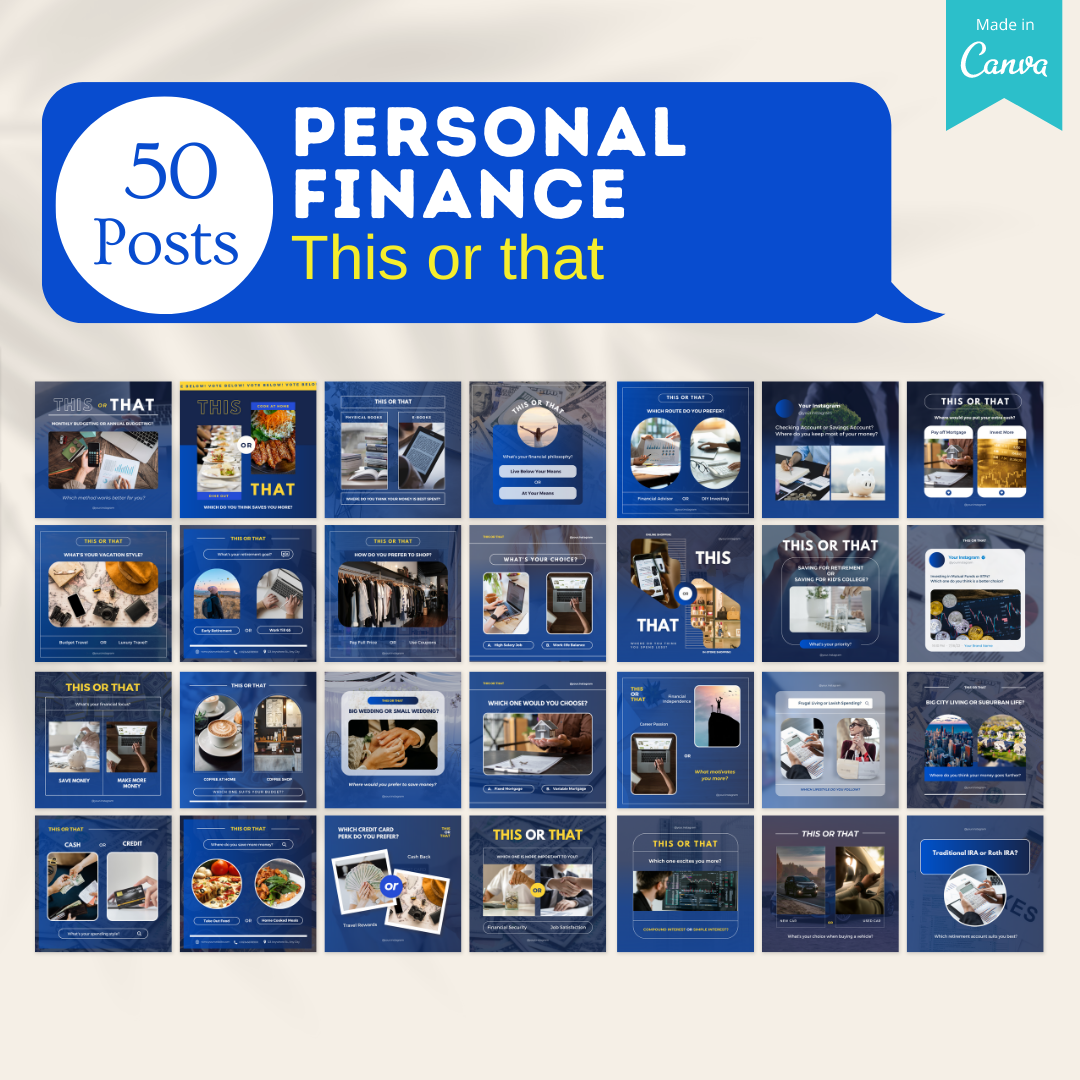 600 Personal Finance - Social Media Templates