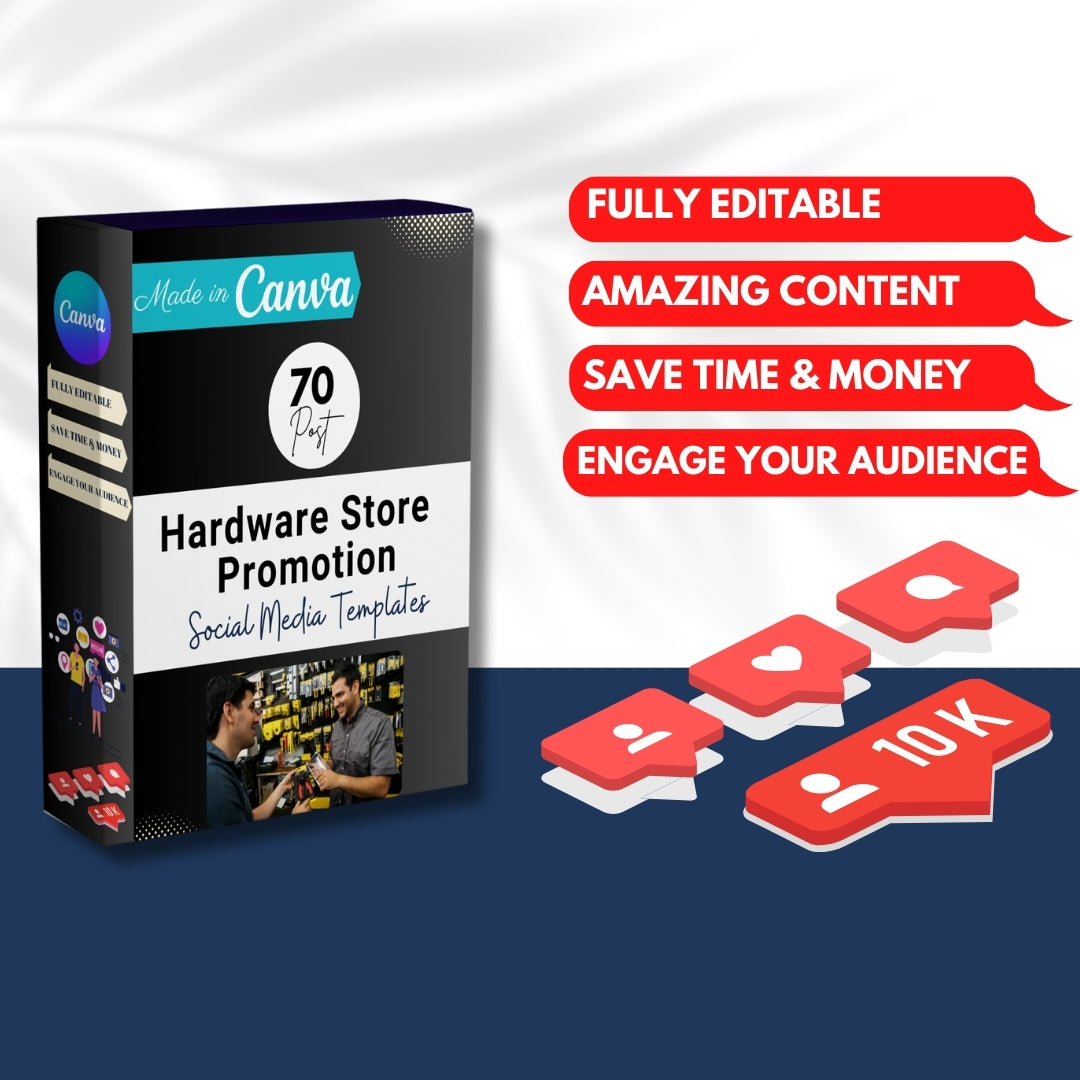 70 Hardware Store Promotion Canva Templates – Viralcontent.design