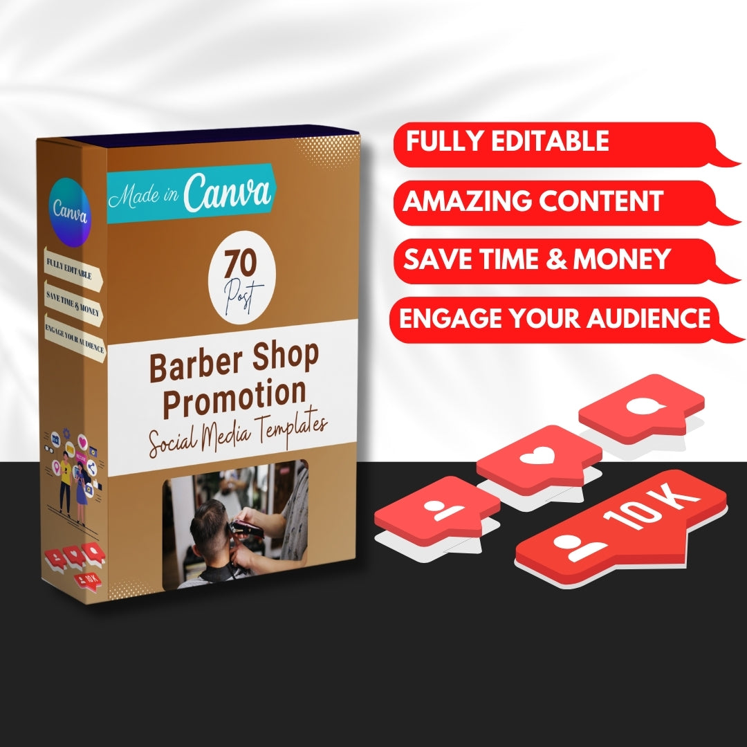 70 Barber Shop Promotion Canva Templates