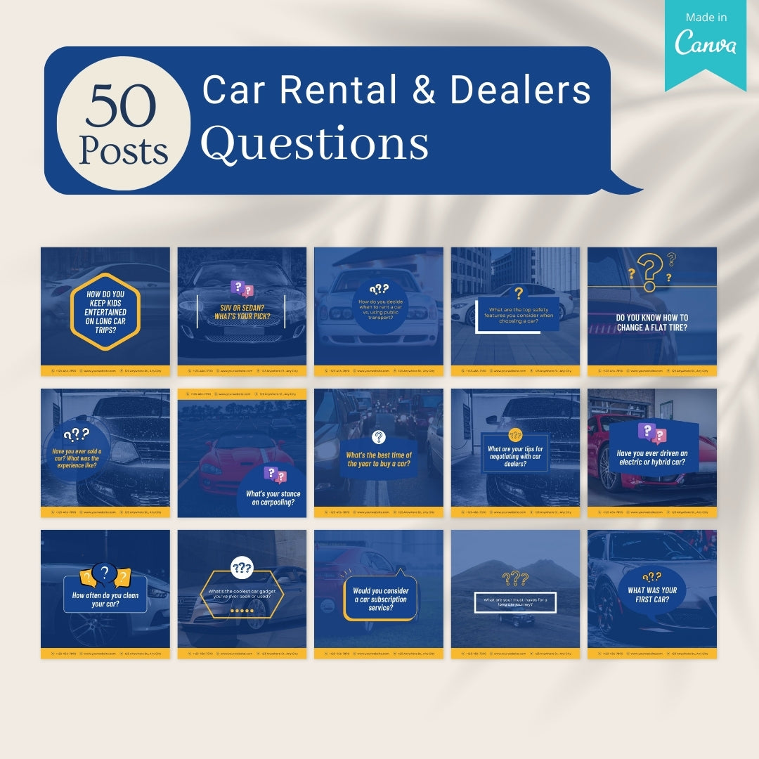 Dealears Posts 500 Car Rentals & Dealers Posts - Social Media Templates – Viralcontent ...