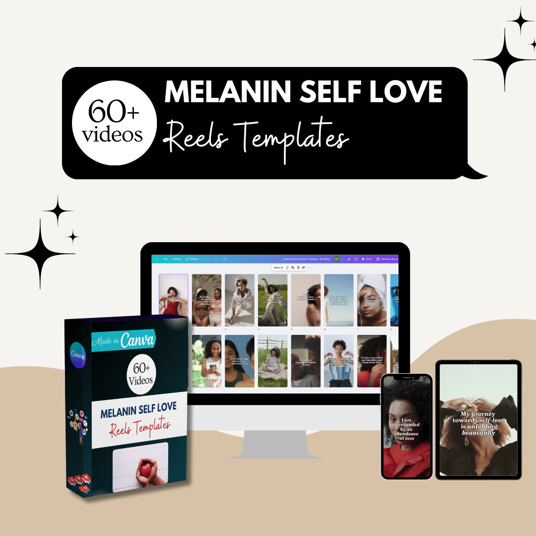 Melanin Self-Love Reels Templates - 60 Videos