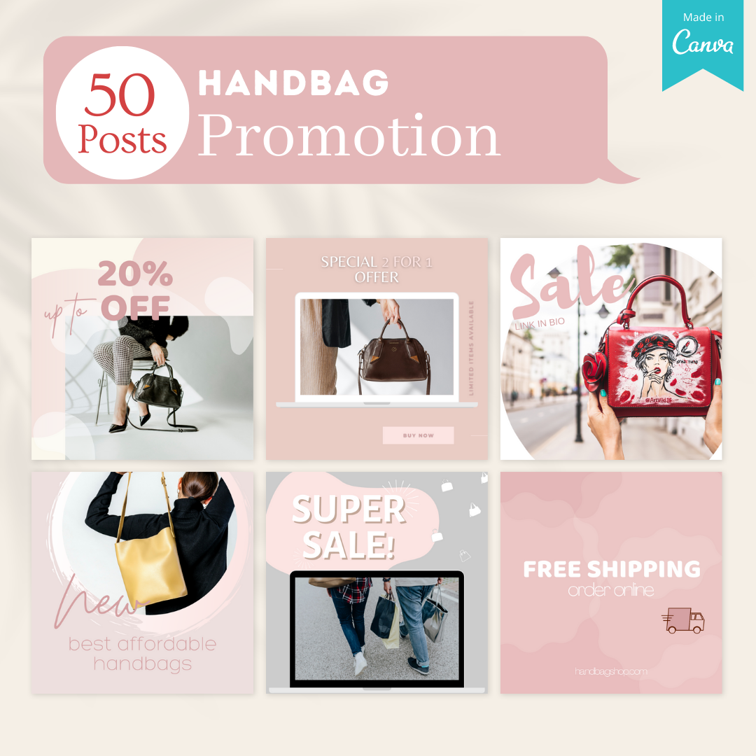 200 Handbag Posts - Social Media Templates