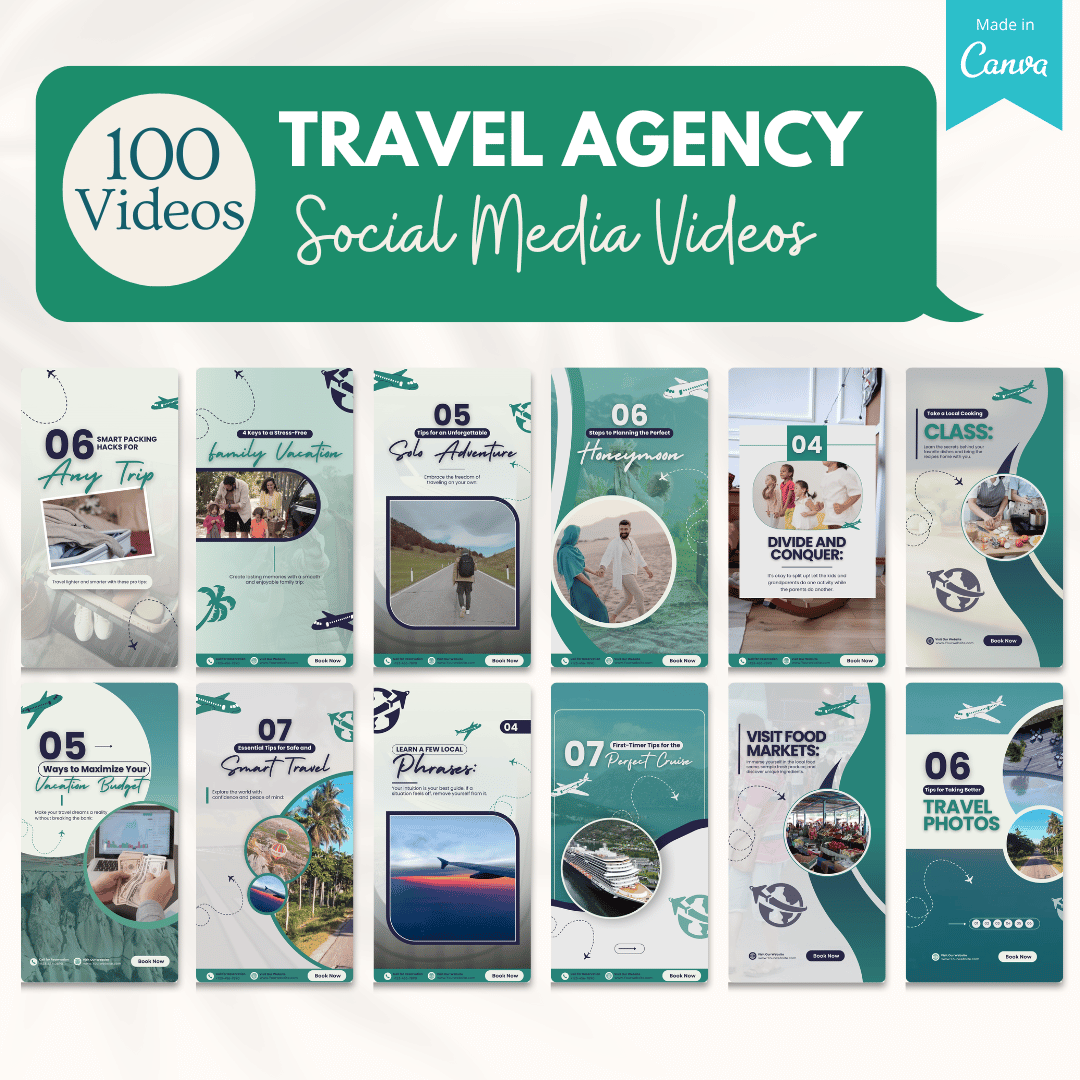 100 Travel Agency Video Templates