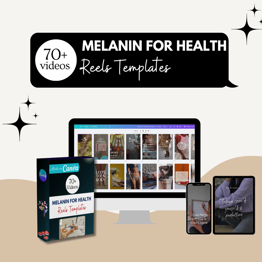 Melanin Health Reels Templates - 70+ Videos