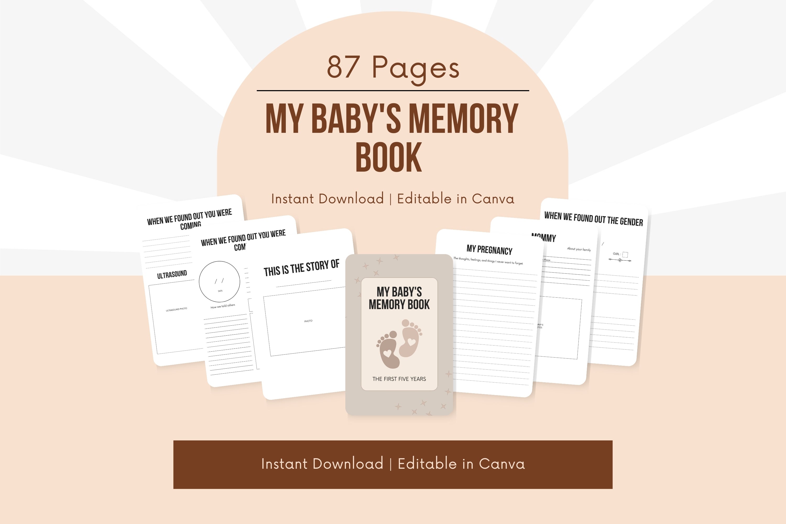 My Baby's Memory Book - 87 Pages