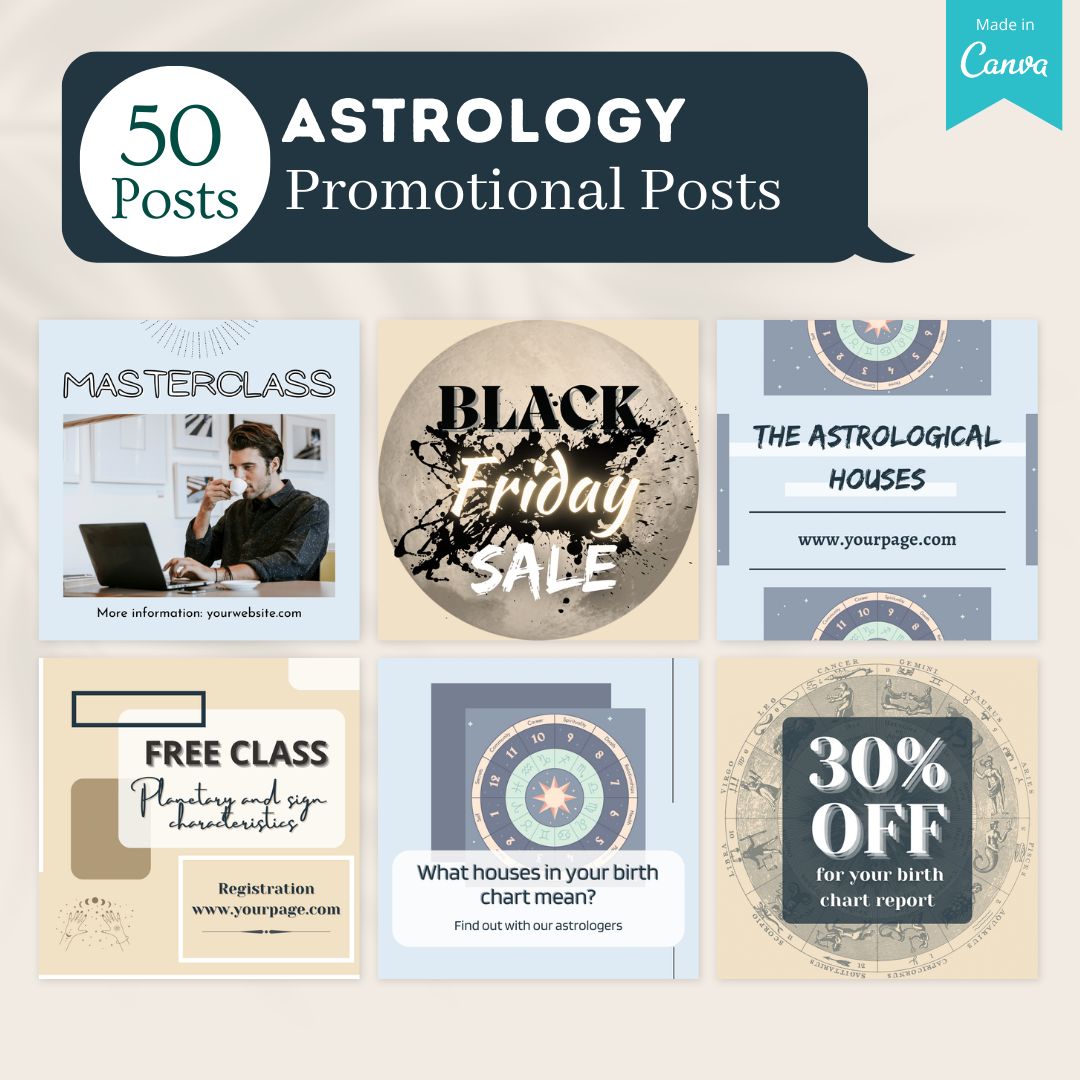 Astrology Social Media Canva Templates