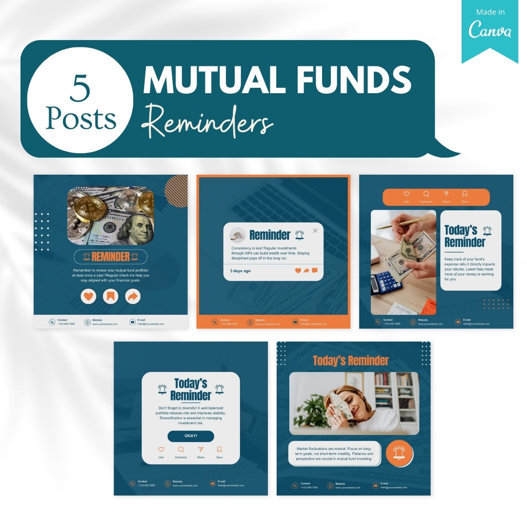 50 Mutual Funds Canva Templates