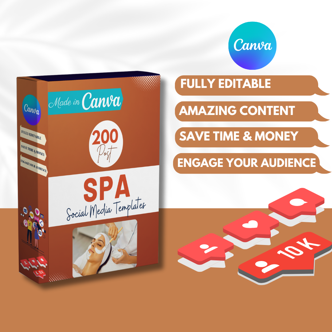 200 Spa Posts - Social Media Templates – Viralcontent.design