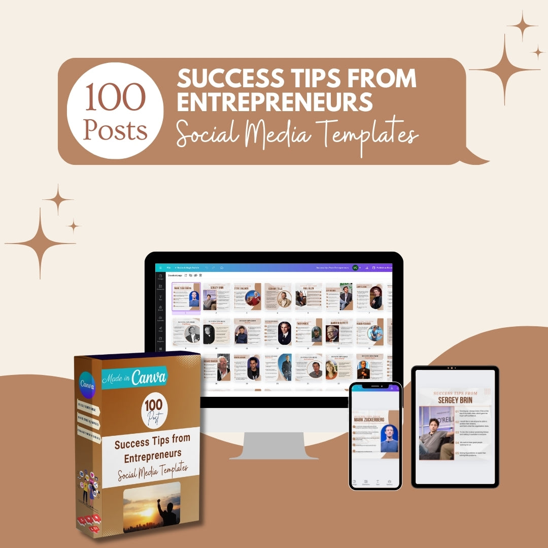 Success tips From Entrepreneurs - 100 Templates