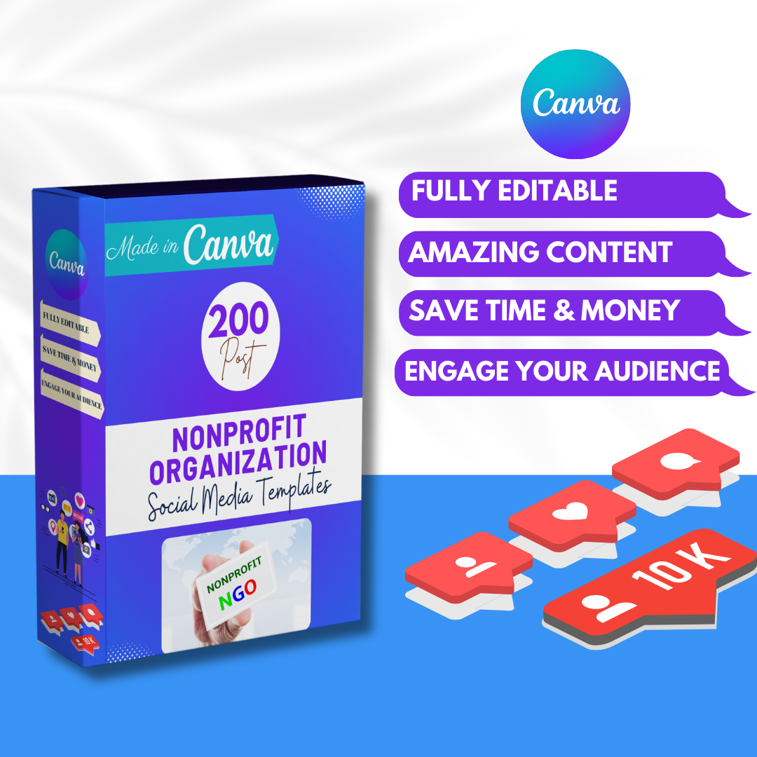 Organizations Posts 200 Nonprofit Organization Posts - Social Media Templates ...