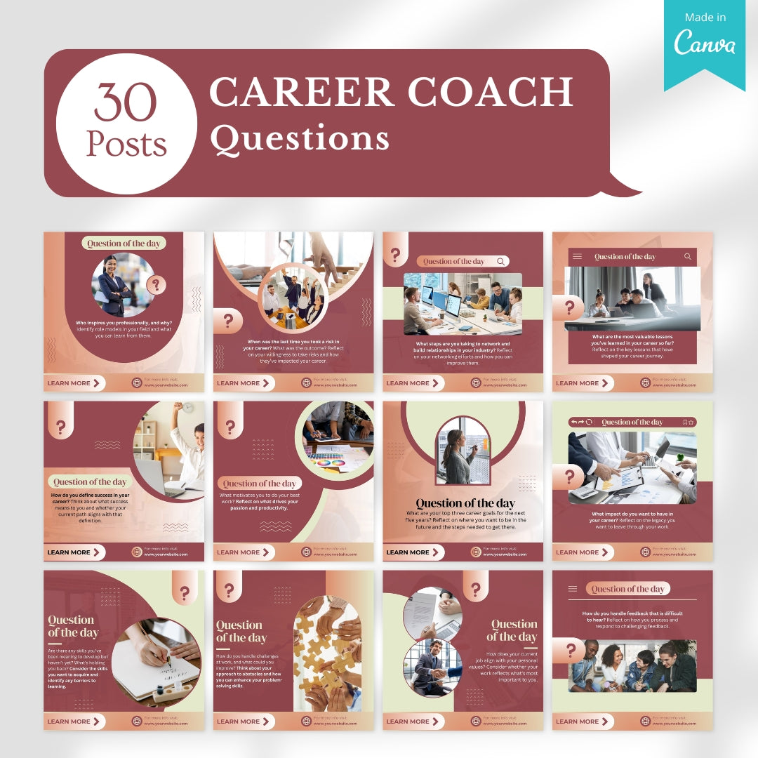 200 Career Coach Canva Templates